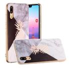 For Huawei P20 Hot Stamping Geometric Marble IMD Craft TPU Protective Case(Pineapple) - 1