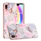 For Huawei P20 Lite Hot Stamping Geometric Marble IMD Craft TPU Protective Case(Hexagon) - 1