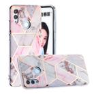 For Huawei Honor 10 Lite Hot Stamping Geometric Marble IMD Craft TPU Protective Case(Hexagon) - 1