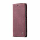 For Xiaomi Mi 11 Lite CaseMe 013 Multifunctional Horizontal Flip Leather Case, with Card Slot & Holder & Wallet(Wine Red) - 2