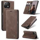 For Xiaomi Mi 11 Lite CaseMe 013 Multifunctional Horizontal Flip Leather Case, with Card Slot & Holder & Wallet(Coffee) - 1