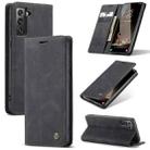 For Samsung Galaxy S21 FE CaseMe 013 Multifunctional Horizontal Flip Leather Case, with Card Slot & Holder & Wallet(Black) - 1