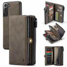 For Samsung Galaxy S21 FE CaseMe 018 Detachable Multi-functional Horizontal Flip Leather Case, with Card Slot & Holder & Zipper Wallet & Photo Frame(Brown) - 1