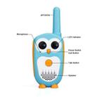 1 Pair RETEVIS RT30 0.5W EU Frequency 446.09375MHz 1CH Owl Shape Children Handheld Walkie Talkie(Sky Blue) - 5