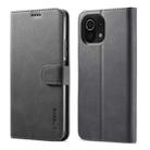 For Xiaomi Mi 11 Lite LC.IMEEKE Calf Texture Horizontal Flip Leather Case, with Holder & Card Slots & Wallet(Black) - 1