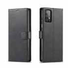 For Samsung Galaxy A82 LC.IMEEKE Calf Texture Horizontal Flip Leather Case, with Holder & Card Slots & Wallet(Black) - 1