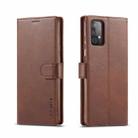 For Samsung Galaxy A82 LC.IMEEKE Calf Texture Horizontal Flip Leather Case, with Holder & Card Slots & Wallet(Coffee) - 1