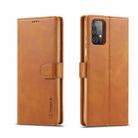 For Samsung Galaxy A82 LC.IMEEKE Calf Texture Horizontal Flip Leather Case, with Holder & Card Slots & Wallet(Brown) - 1