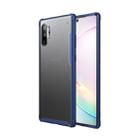 For Galaxy Note 10+ Four Corners Anti-Fall Acrylic +TPU Transparent Frosted Armor Protective Case(Blue) - 1