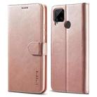 For OPPO Realme C15 / C12 / C25 LC.IMEEKE Calf Texture Horizontal Flip Leather Case, with Holder & Card Slots & Wallet(Rose Gold) - 1