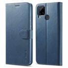 For OPPO Realme C15 / C12 / C25 LC.IMEEKE Calf Texture Horizontal Flip Leather Case, with Holder & Card Slots & Wallet(Blue) - 1