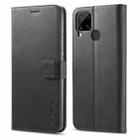 For OPPO Realme C15 / C12 / C25 LC.IMEEKE Calf Texture Horizontal Flip Leather Case, with Holder & Card Slots & Wallet(Black) - 1