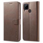 For OPPO Realme C15 / C12 / C25 LC.IMEEKE Calf Texture Horizontal Flip Leather Case, with Holder & Card Slots & Wallet(Brown) - 1