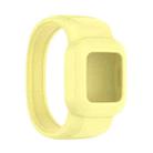 For Garmin Vivofit JR3 No Buckle Silicone Pure Color Watch Band, Size:S(Yellow) - 1