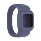 For Garmin Vivofit JR3 No Buckle Silicone Pure Color Watch Band, Size:S(Blue Grey) - 1