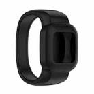 For Garmin Vivofit JR3 No Buckle Silicone Pure Color Watch Band, Size:S(Black) - 1