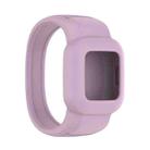 For Garmin Vivofit JR3 No Buckle Silicone Pure Color Watch Band, Size:L(Light Purple) - 1
