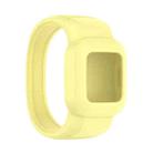 For Garmin Vivofit JR3 No Buckle Silicone Pure Color Watch Band, Size:L(Yellow) - 1