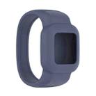 For Garmin Vivofit JR3 No Buckle Silicone Pure Color Watch Band, Size:L(Blue Grey) - 1