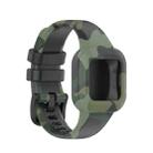 For Garmin Vivofit JR3 Silicone Printing Watch Band(Camouflage Green) - 1