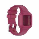 For Garmin Vivofit JR3 Silicone Pure Color Watch Band(Wine Red) - 1