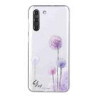 For Samsung Galaxy S21 FE Coloured Drawing Pattern Transparent TPU Protective Case(Dandelion) - 1