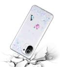 For Xiaomi Mi 11 Lite Coloured Drawing Pattern Transparent TPU Protective Case(Flower Butterfly) - 3
