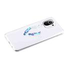 For Xiaomi Mi 11 Lite Coloured Drawing Pattern Transparent TPU Protective Case(Feather) - 2