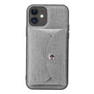 For iPhone 12 mini ViLi T Series TPU + PU Woven Fabric Magnetic Protective Case with Wallet (Grey) - 1