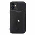 For iPhone 12 Pro ViLi T Series TPU + PU Woven Fabric Magnetic Protective Case with Wallet(Black) - 1