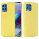 For Motorola Moto G100 / Edge S Solid Color Liquid Silicone Dropproof Full Coverage Protective Case(Yellow) - 1