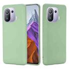 For Xiaomi Mi 11 Pro Solid Color Liquid Silicone Dropproof Full Coverage Protective Case(Green) - 1