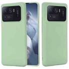 For Xiaomi Mi 11 Ultra Solid Color Liquid Silicone Dropproof Full Coverage Protective Case(Green) - 1