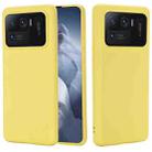 For Xiaomi Mi 11 Ultra Solid Color Liquid Silicone Dropproof Full Coverage Protective Case(Yellow) - 1