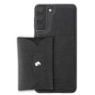 For Samsung Galaxy S21+ 5G ViLi T Series TPU + PU Woven Fabric Magnetic Protective Case with Wallet(Black) - 1