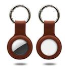 Silicone Case with Keychain Ring for AirTag(Brown) - 1