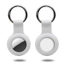 Silicone Case with Keychain Ring for AirTag(White) - 1