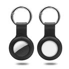 Silicone Case with Keychain Ring for AirTag(Black) - 1