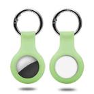 Silicone Case with Keychain Ring for AirTag(Light Green) - 1