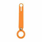 Shockproof Anti-scratch Silicone Soft Case with Hanging Strap For AirTag(Orange) - 1