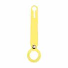 Shockproof Anti-scratch Silicone Soft Case with Hanging Strap For AirTag(Yellow) - 1