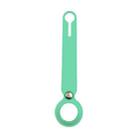 Shockproof Anti-scratch Silicone Soft Case with Hanging Strap For AirTag(Light Green) - 1