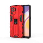 For OPPO A94 Supersonic PC + TPU Shock-proof Protective Case with Holder(Red) - 1