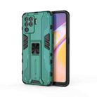 For OPPO A94 Supersonic PC + TPU Shock-proof Protective Case with Holder(Green) - 1