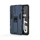 For OPPO Realme GT Supersonic PC + TPU Shock-proof Protective Case with Holder(Dark Blue) - 1