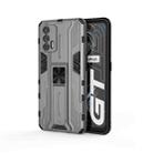 For OPPO Realme GT Supersonic PC + TPU Shock-proof Protective Case with Holder(Grey) - 1