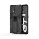 For OPPO Realme GT Supersonic PC + TPU Shock-proof Protective Case with Holder(Black) - 1
