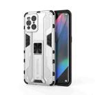 For OPPO Find X3 Supersonic PC + TPU Shock-proof Protective Case with Holder(Silver) - 1