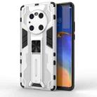 For Huawei Mate 40 Pro Supersonic PC + TPU Shock-proof Protective Case with Holder(Silver) - 1