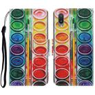 For Samsung Galaxy A02 Coloured Drawing Pattern Horizontal Flip PU Leather Case with Holder & Card Slots & Wallet & Lanyard(Eye Shadow) - 1